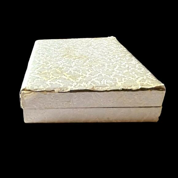 VTG 60s Crown Trifari Silver Tone Textured Metal Bead Choker Bracelet Boxed Set - Picture 12 of 14